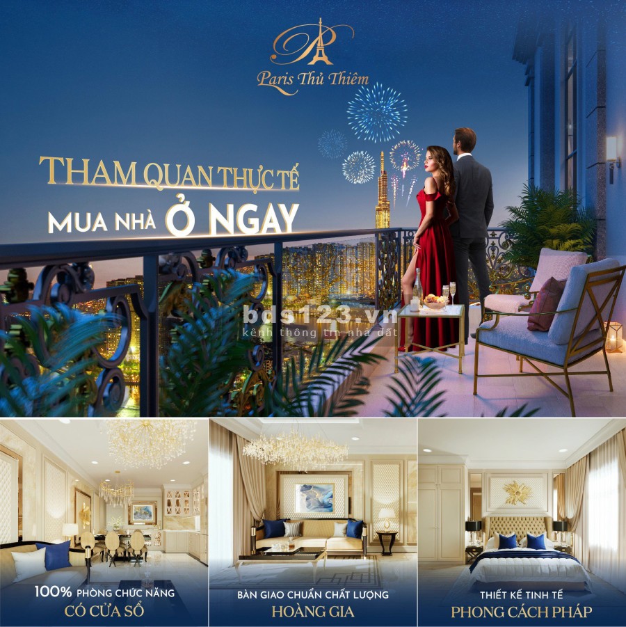 Căn Hộ Paris Thủ Thiêm liền kề KĐT Thủ Thiêm TT 1ty550 T10/2022 nhận nhà