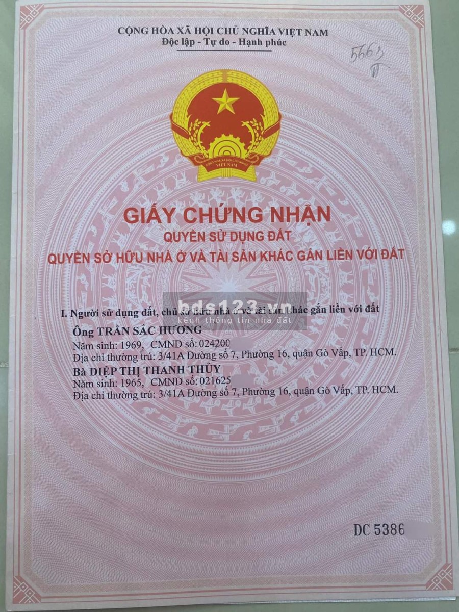 Bán đất tặng nhà 1 trệt 2 lầu, xây dựng có hoàn công đầy đủ liên hệ 0902451169