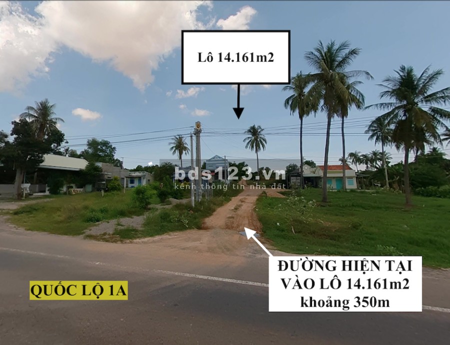Bán nhanh lô ngay Quốc Lộ 1A vị trí đẹp chốt 120 nghìn/m2 liên hệ 070258***