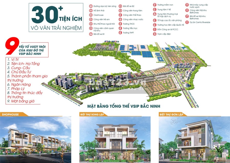 Bán liền kề, shophouse 75m2, 100m2, KĐT Centa Vsip Từ Sơn Bắc Ninh, Giá từ 4,5 tỷ, LH: 0819866636