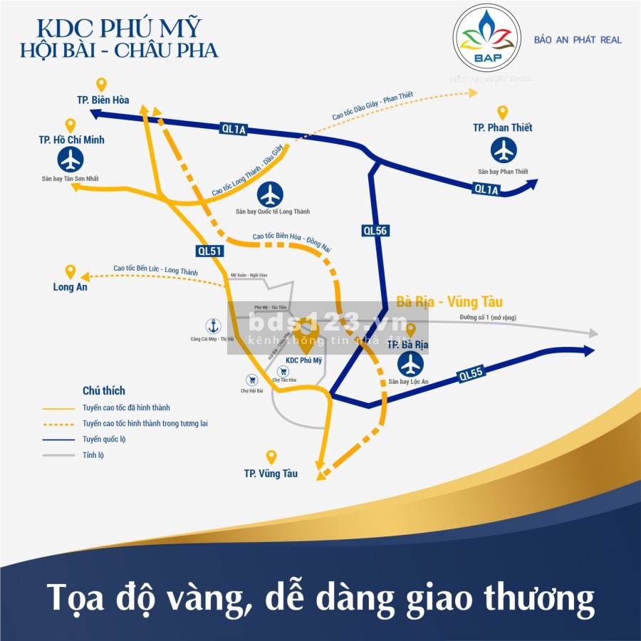 Bán đất nền khu dân cư Phú Mỹ toạ lạc tại mặt tiền đường Hội Bài - Châu Pha
