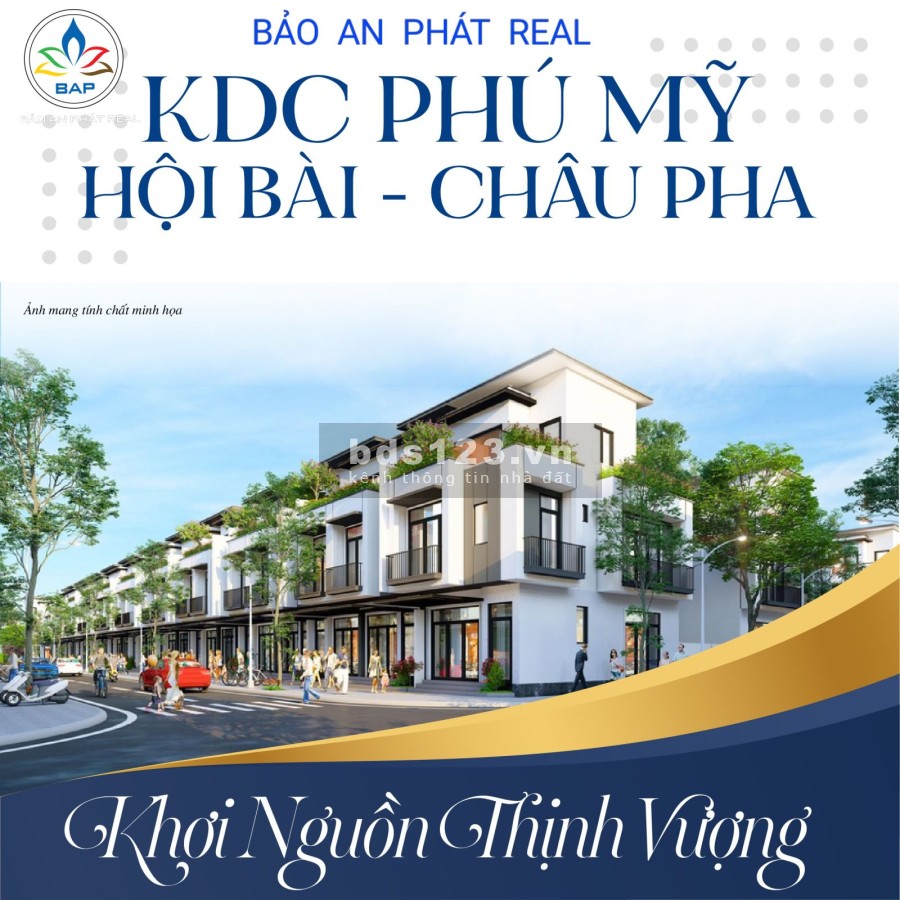 Bán đất nền khu dân cư Phú Mỹ toạ lạc tại mặt tiền đường Hội Bài - Châu Pha