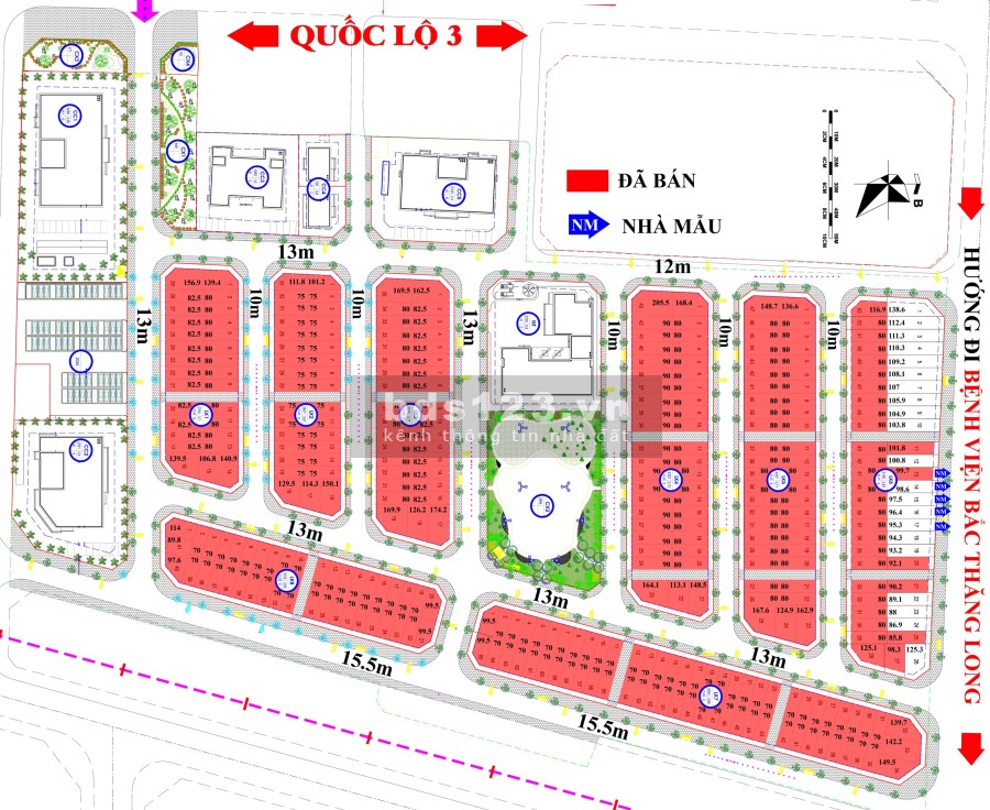 Bán Liền Kề Dự án Happy Land Đông Anh (80m2) liên hệ 0905561398, đã có sổ đỏ từng lô