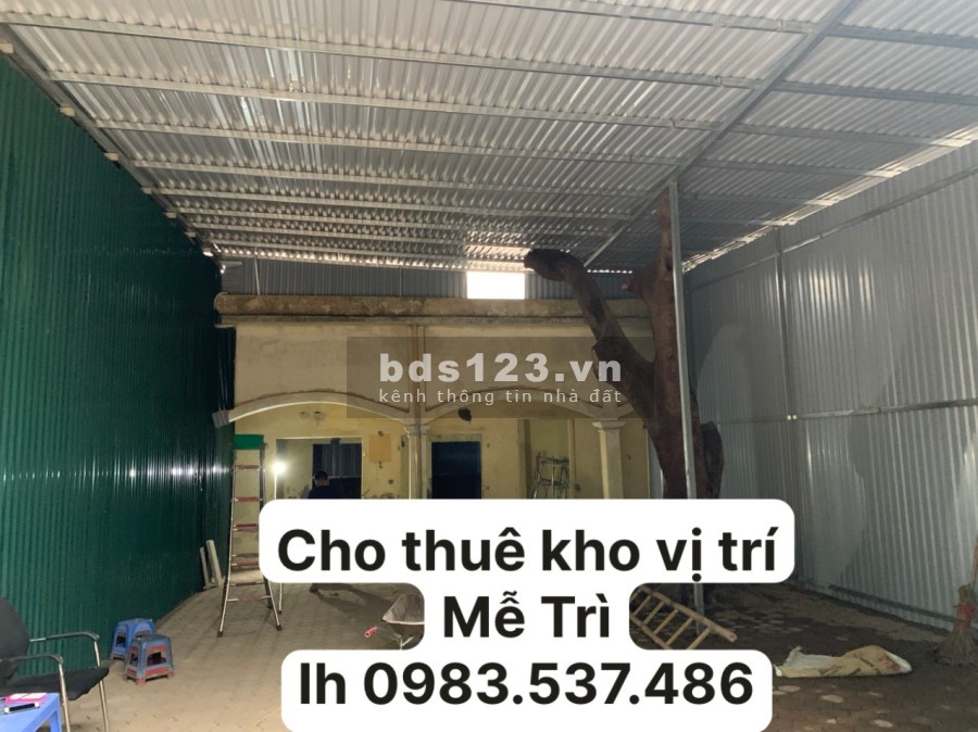 Sẵn kho xưởng 100-200-300-500m2 khu vực Mễ Trì gần đường Lê Quang Đạo