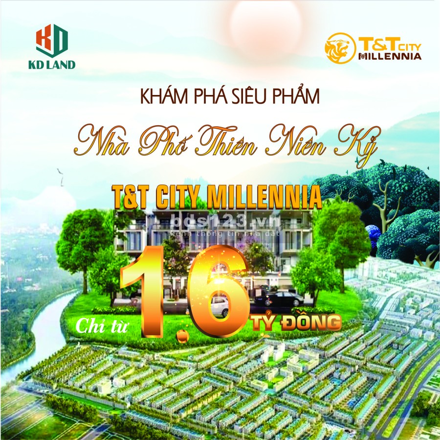 Giá bán chỉ 1.6 tỷ sở hữu ngay căn hộ 4 lầu tại T&T City Millennia Long Hậu