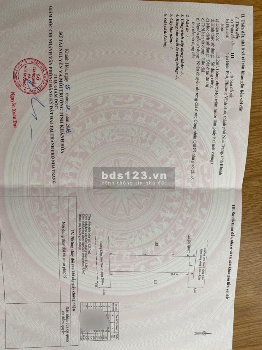 Bán Lô 2 Mặt tiền Điện Biên Phủ Vĩnh Hoà Nha Trang, cách biển 100m giá đầu tư, lh 0905866539