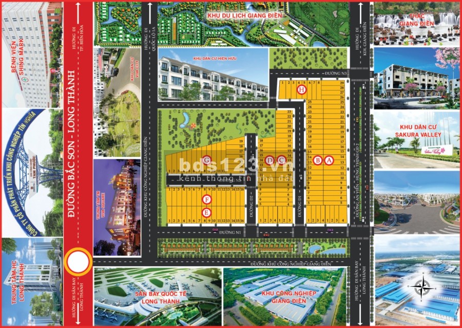 Mở bán đất KCN SONADEZI Giang Điền. Shr, thổ cư. Giá rẻ F0 đón đầu các dự án. Mặt đường 32m.