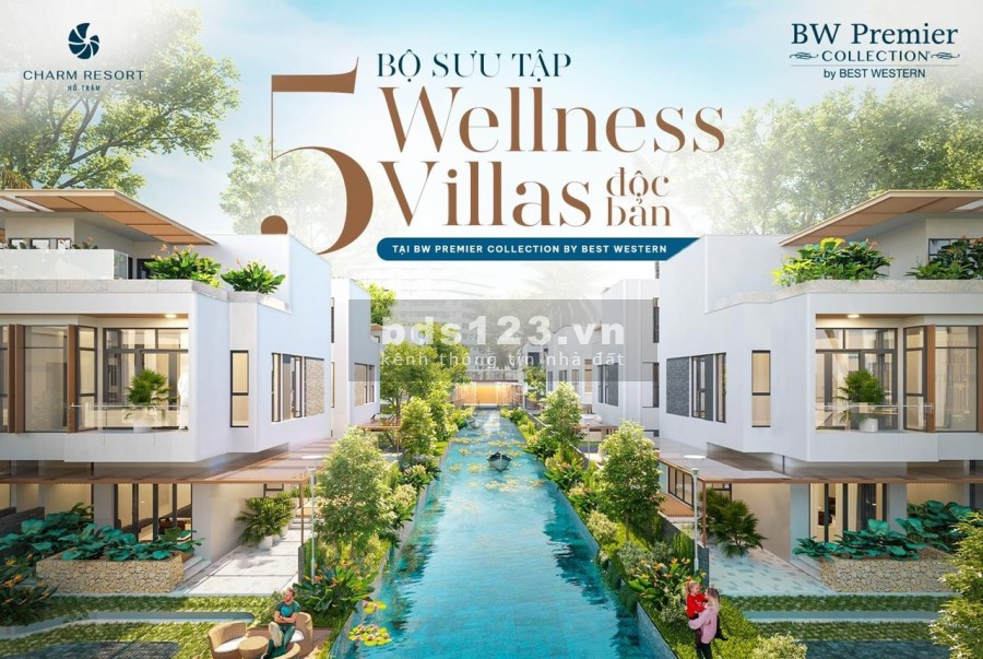 Bán biệt thự villa xác biển Charm Hồ Tràm,Full NT 5 sao,cam kết LN 6.5%,sở hữu bãi biển riêng 4km