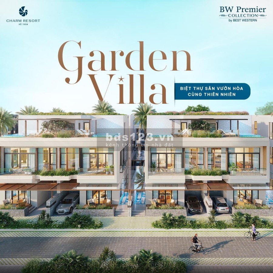 Bán biệt thự villa xác biển Charm Hồ Tràm,Full NT 5 sao,cam kết LN 6.5%,sở hữu bãi biển riêng 4km
