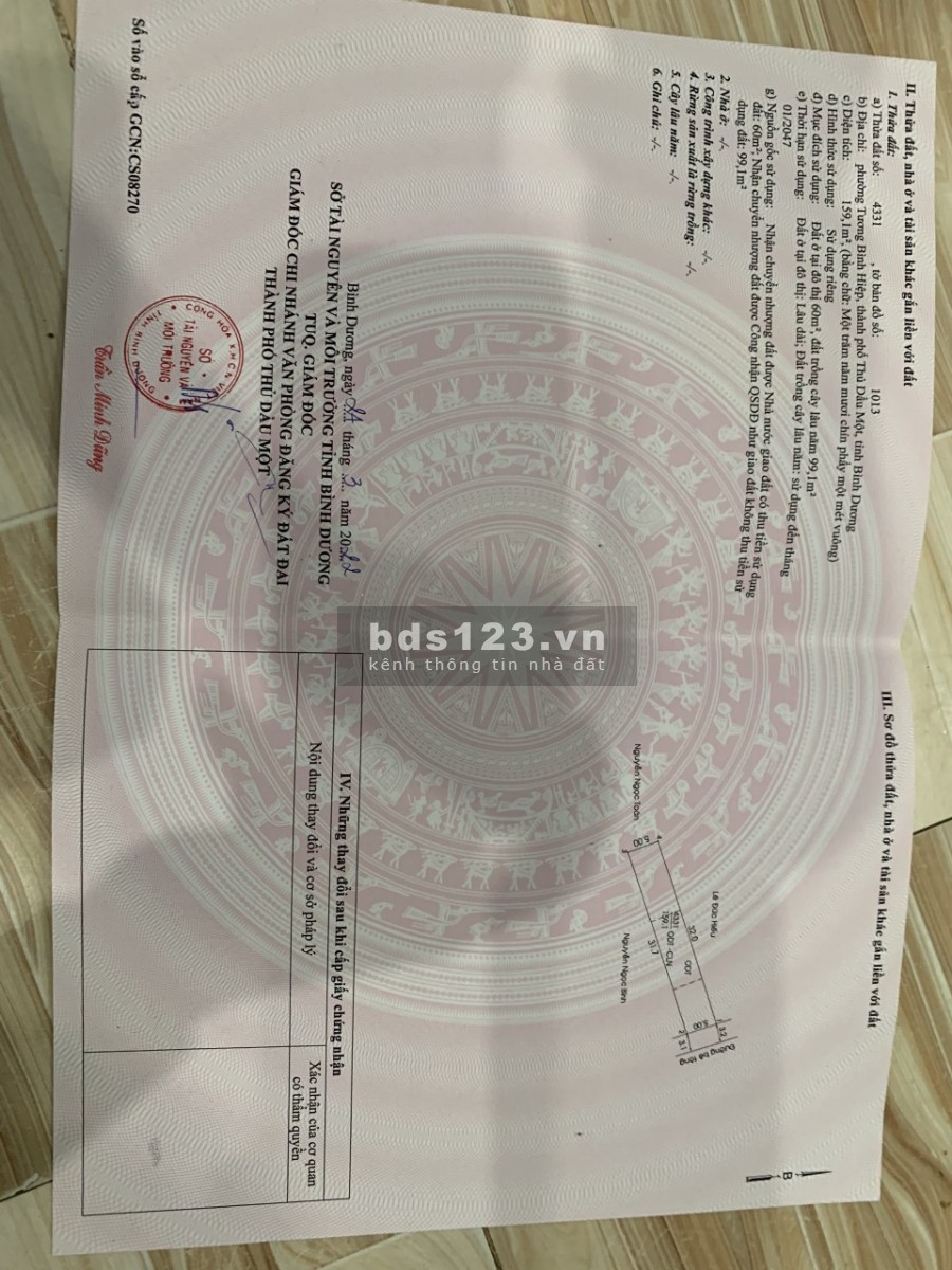 Bán đất tương bình hiệp Thủ Dầu Một Bình Dương liên hệ 0355007307, giá đầu tư sinh lời