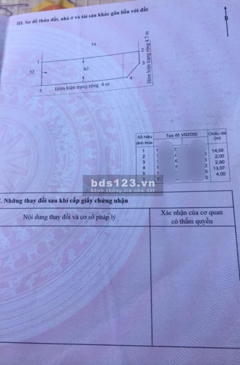 Bán nhà cấp 4 hẻm đặng tất thông Bắc Sơn, Vĩnh Hải, TP. Nha Trang, Khánh Hòa