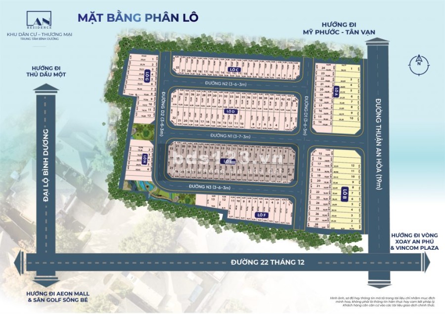 Đất nền mặt tiền đã có sổ đỏ,hạ tầng hoàn chỉnh, liền kề Vsip đầu tư sinh lời cao