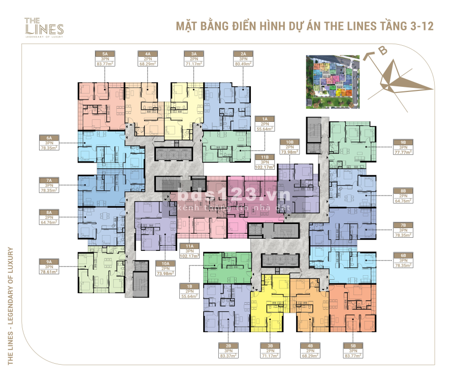Nhận Đặt Chỗ Dự án The Lines tổ hợp căn hộ chuẩn 5 sao nằm trong đại đô thị Triệu Cây Xanh