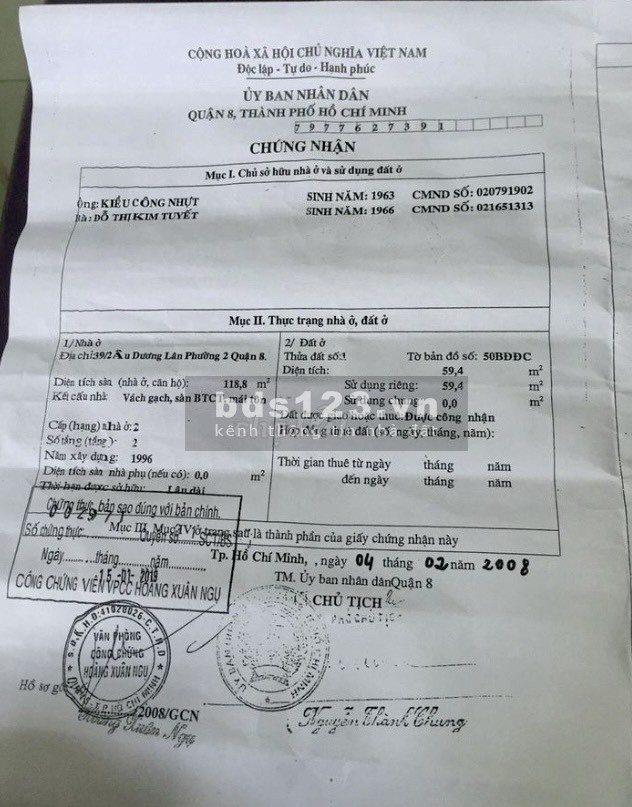 Bán nhà hẻm xe hơi Âu Dương Lân P2 Quận 8 1 lầu kiên cố liên hệ 0938793899