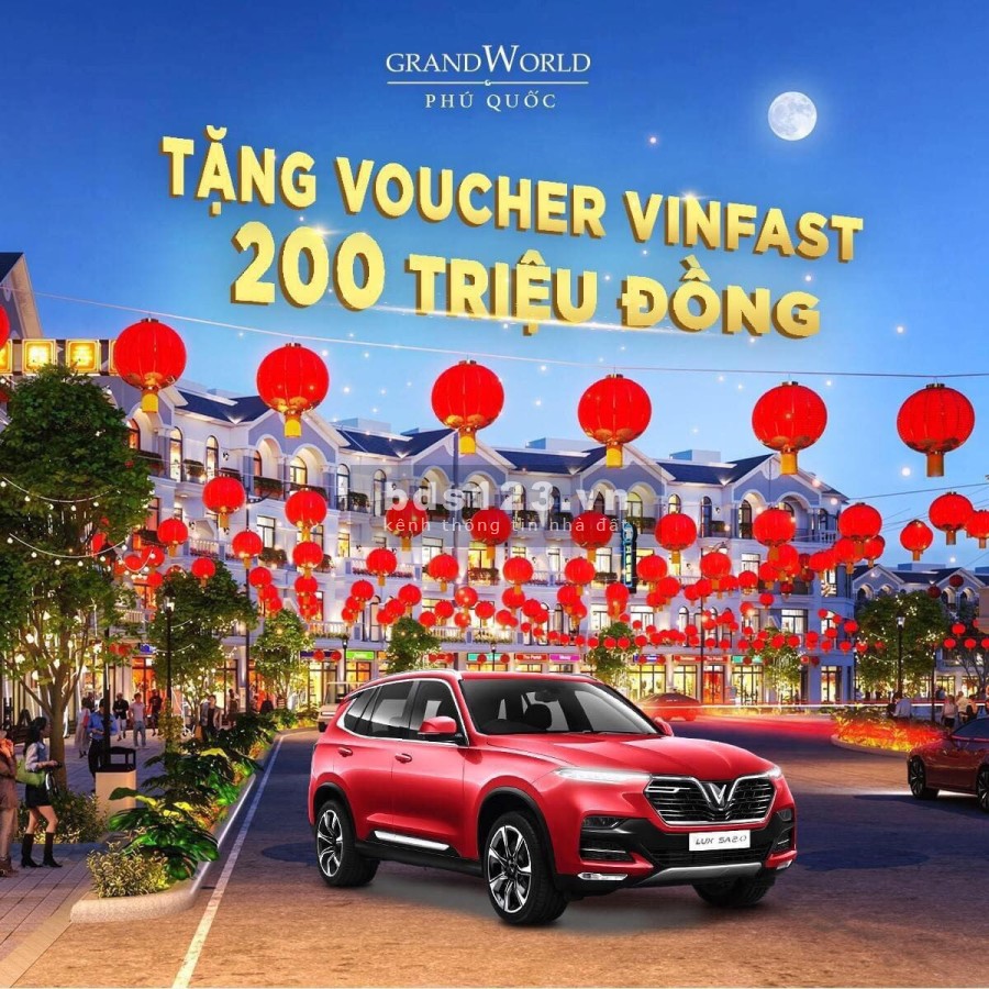 Bán Shophouse Grand World Phú Quốc - khu Palma cuối cùng. Có sẵn HĐ thuê 2 năm 10% giá shop. C/K 16%