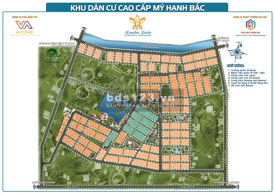 Đất dự án tại (Hamilton Garden) Khu dân cư Mỹ Hạnh Bắc, Huyện Đức Hòa, Long An.