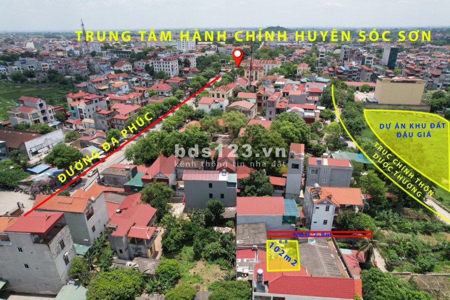  Mảnh đất vàng, tại Trung tâm hành chính huyện sóc sơn, giá lại dưới 2 tỷ bạn có thể sở hữu ngay.