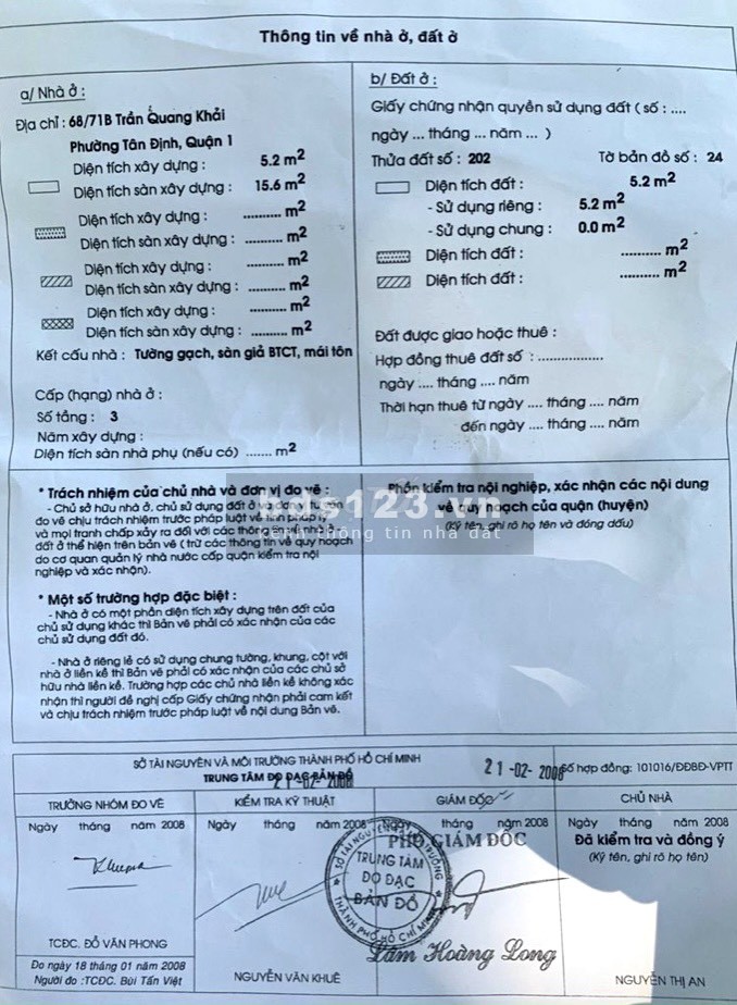 Cần bán nhà nhỏ xinh kê khai 1999 ngay trung tâm Quận 1 giá tốt đầu tư sinh lời