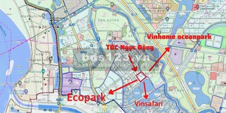 Mặt trục chính khu tái định cư Ngọc Động, Đa Tốn, Gia Lâm, Hà Nội giá đầu tư sinh lời