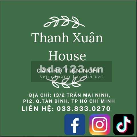 Cho thuê căn hộ dịch vụ đầy đủ tiện nghi, Trung Tâm Quận Tân Bình.