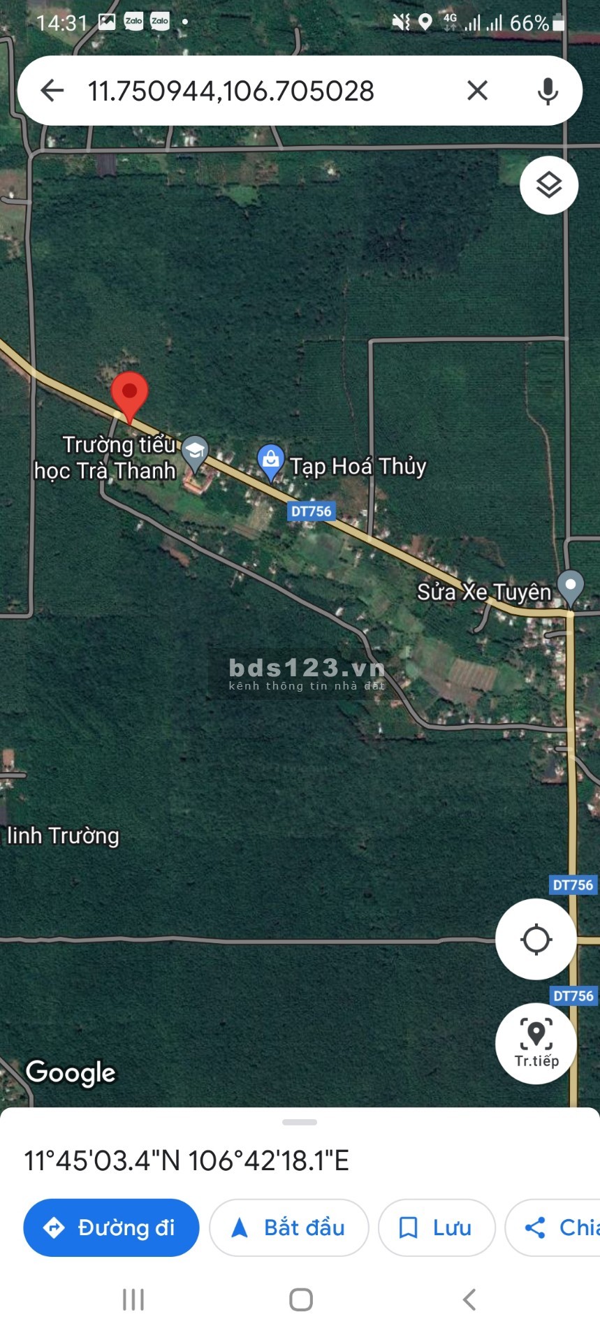 Bán đất mặt tiền DT756 ngang 60m giá 145 triệu/1m ngang, liên hệ 0329.012.566