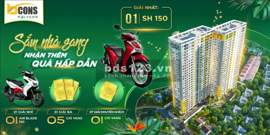 Bcons Polygon chỉ 300 triệu sở hữu ngay căn hộ 2pn, 2 wc cách Thủ Đức 1 Bước Chân