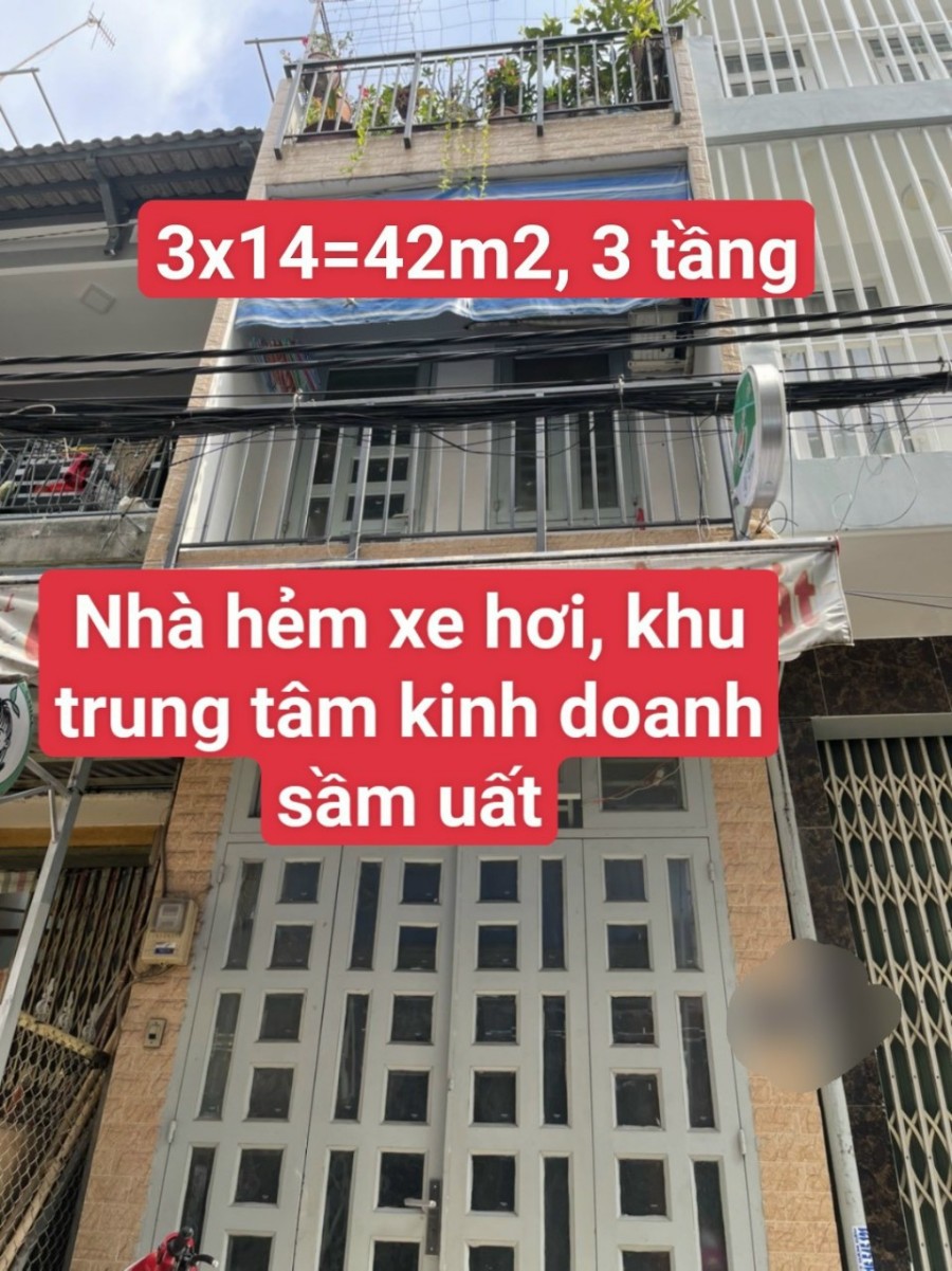 Bán nhà hẻm xe hơi 42m2, khu trung tam Tan Bình, 8.2 tỷ, bớt lộc, chính chủ, tiếp người thiên chí