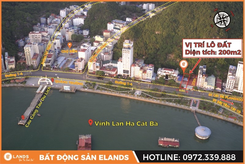 Lô đất đắc địa mặt đường 1/4 Vịnh Cát Bà cần tìm chủ nhân giá bán 42 tỷ, lhcc