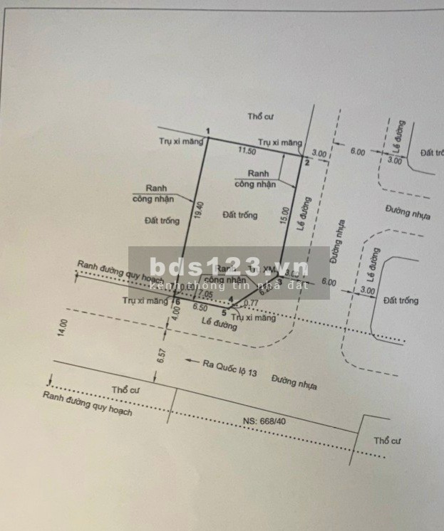 Ngân hàng TL lô đất hẻm 668 QL13, Hiệp Bình Phước, Thủ Đức, giá bán 7.2 tỷ/216m2, she, 0938955187