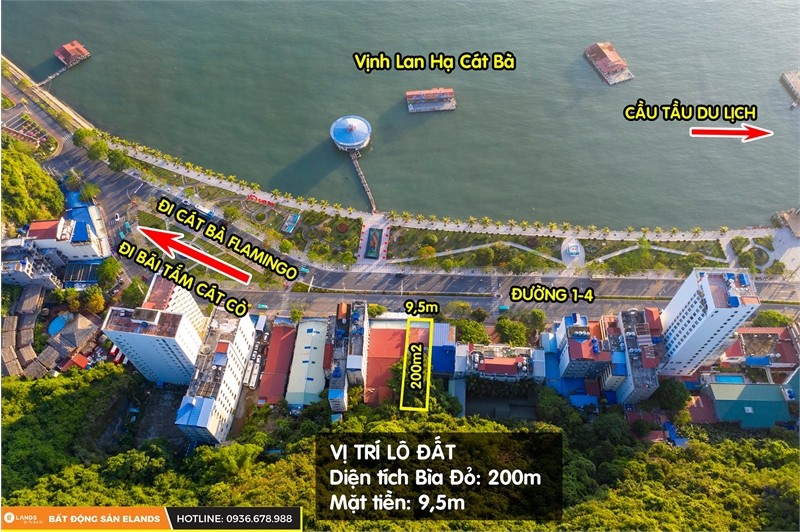 Lô đất đắc địa mặt đường 1/4 Vịnh Cát Bà cần tìm chủ nhân giá bán 42 tỷ, lhcc