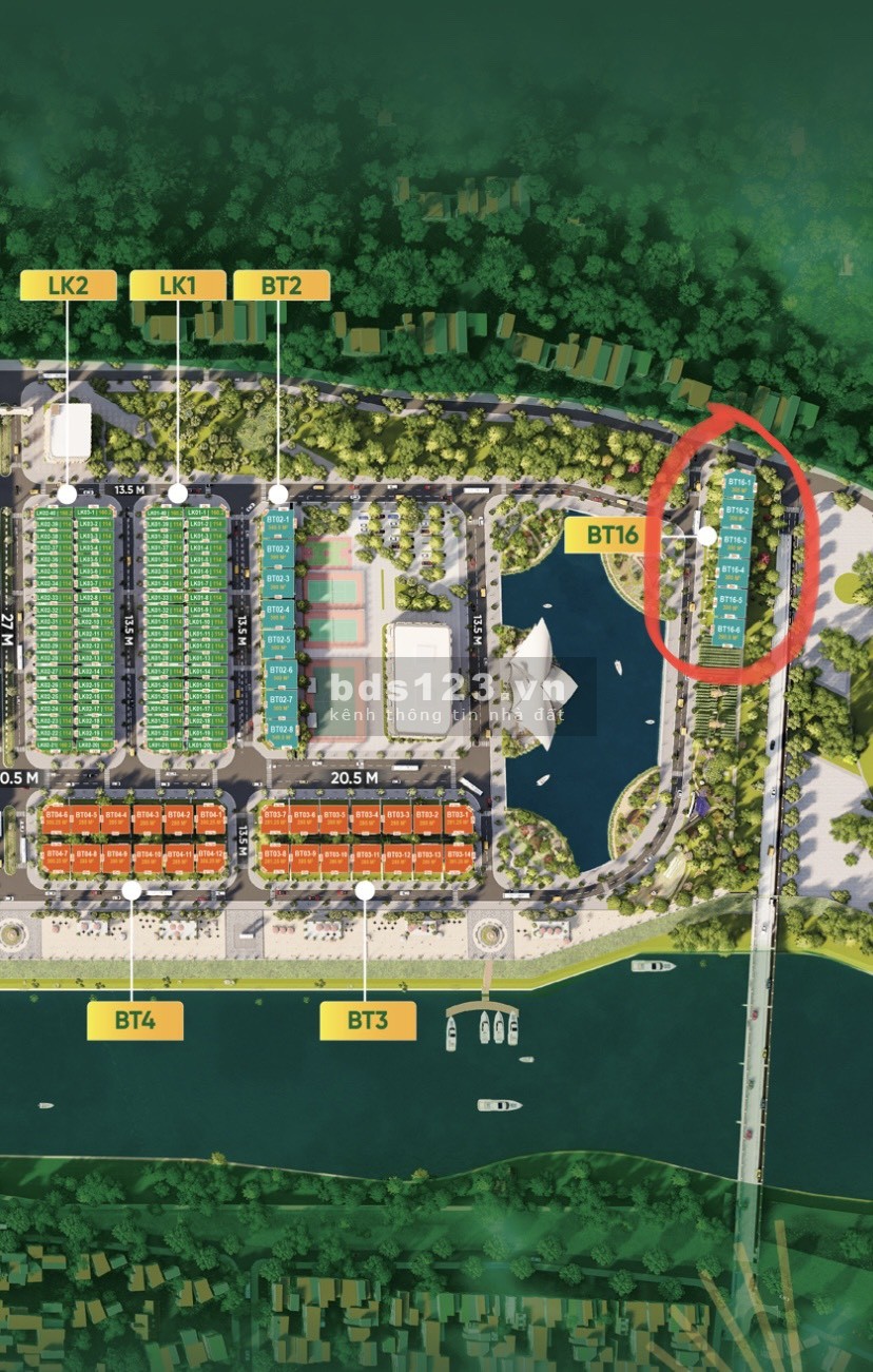 Cần bán nhanh lô Biệt Thự view hồ ngoại giao 300m2 dự án Thanh Sơn Riverside sẵn sổ