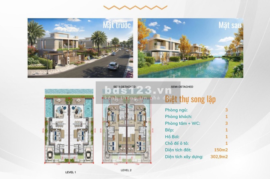 Bán Shophoue, Nhà phố vườn , Nhà phố vườn 3 khóa dự án Venezia beach đầu tư 3 tỷ chiết khấu 15%.