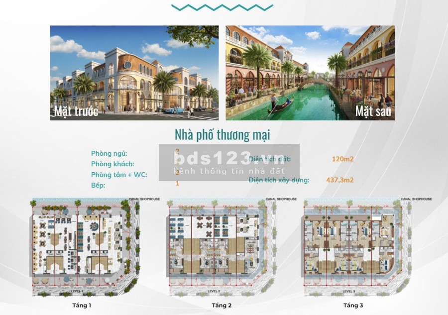 Bán Shophoue, Nhà phố vườn , Nhà phố vườn 3 khóa dự án Venezia beach đầu tư 3 tỷ chiết khấu 15%.