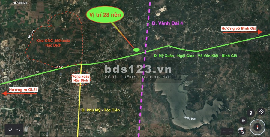Bán đất Sông Xoài, giá chỉ 6,9tr/m2, Cách vòng xoay Hắc Dịch chỉ 2,5km