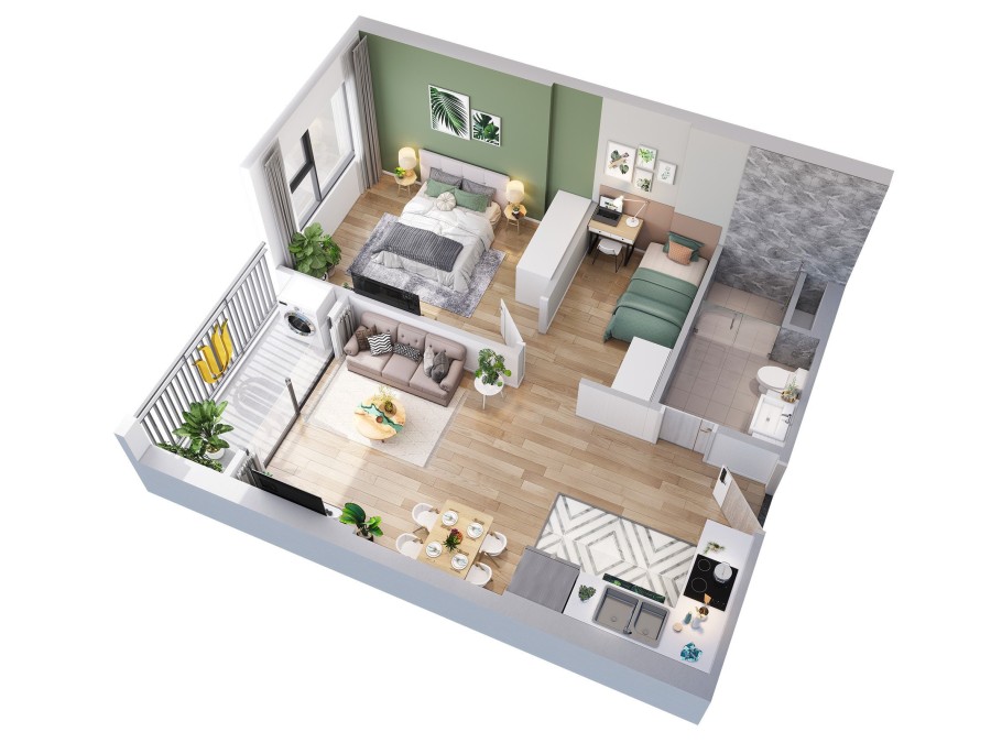 Bán căn hộ diện tích 43m2 1PN+1, hàng ngoại giao giá rẻ tại dự án Vinhome Smart City