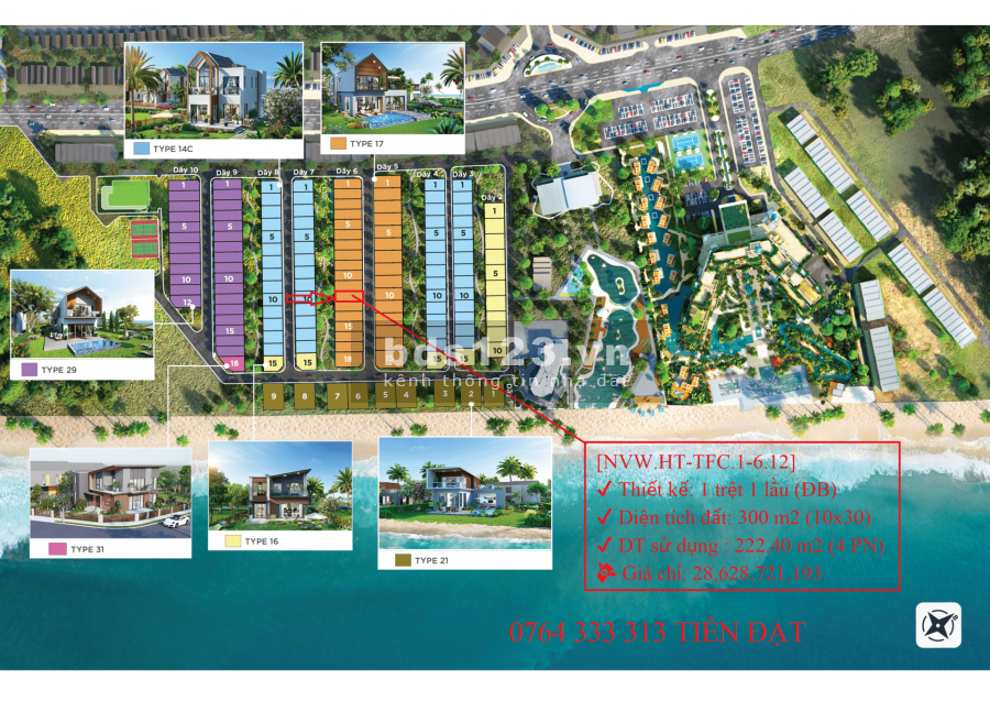 Chỉ còn đúng duy nhất 1 căn biệt thự biển Nova Tropicana, pháp lý chính chủ, giá tốt đầu tư