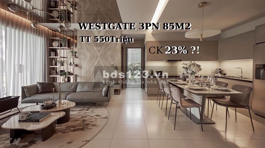 Chỉ 560 triệu/căn hộ 3 phòng ngủ, chiết khấu tù 3% tặng 2 combo nội thất Hefele cao cấp từ Đức