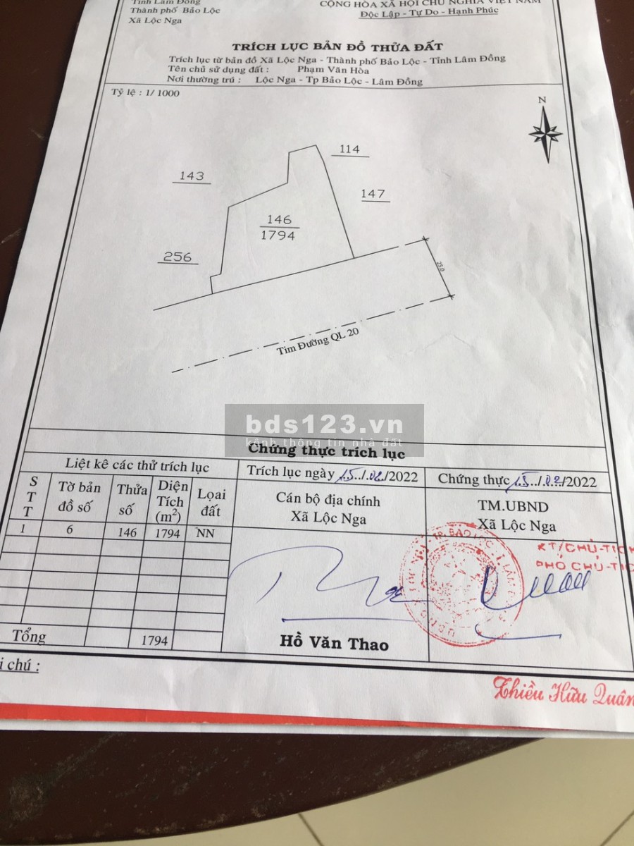 Đất nằm trên trục ql 20 thuận tiên giao thông giá tốt có thương lượng, lh 0909065650