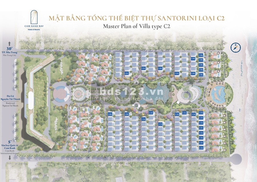 Siêu phẩm biệt thự biển Cam Ranh Bay sổ lâu dài, HTLS 0% 24 tháng, giá gốc CĐT