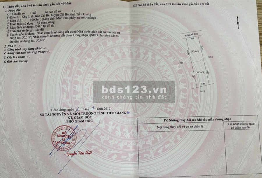 Đất chính chủ Cái Bè Tiền Giang giá đầu tư, pháp lí rõ ràng, sang tên nhanh