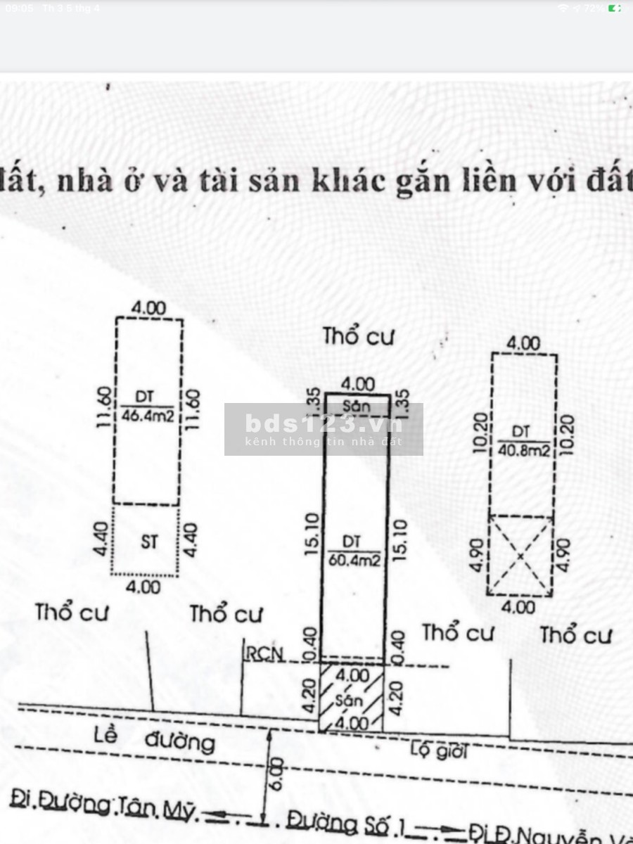 Bán nhà mặt tiền đường số 1 ngay cạnh chợ Tân Mỹ khu dân cư, giá 15 tỷ, còn thương lượng