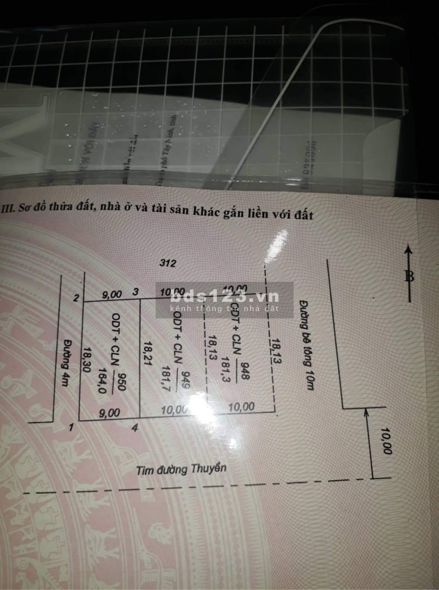 Bán đất thổ cư mặt tiền đường Thuyền, gần chợ Ninh Đức giá bán 2.75 tỷ, sổ chính chủ