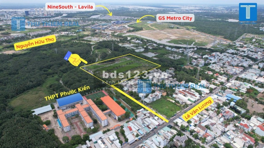 Đất nền KDC Sài Gòn South Village, Phước Kiển liền kề KĐT GS Metro City 63,5tr/m2