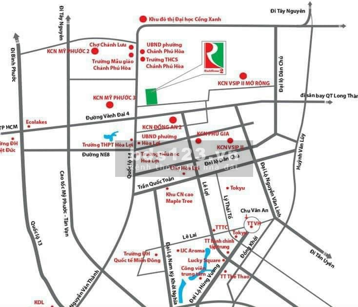 Bán đất sổ đỏ sẵn Richland Residence ngay trung tâm thành phố mới Bình Dương, lhcc