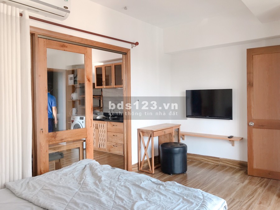 Cho thuê căn hộ 1 phòng ngủ phong cách Hàn Quốc tiện ích đầy đủ, lh 0916411538