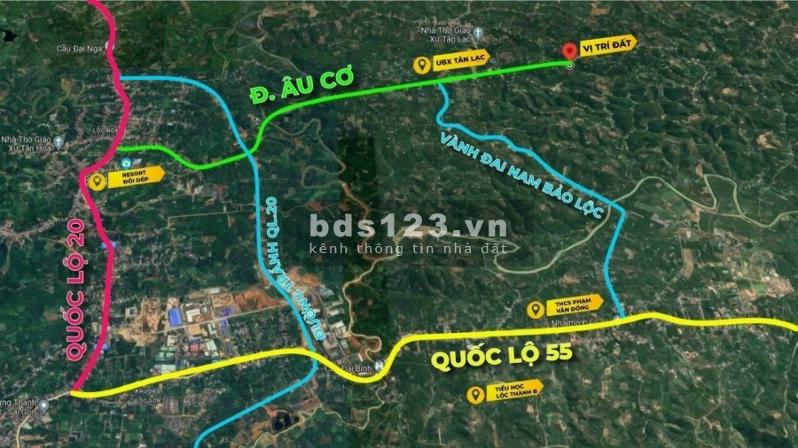 Mở bán đất Lâm Đồng, 29 lô đất nền thổ cư mặt tiền xã Tân Lạc, Bảo Lâm, Lâm Đồng, giá 871 triệu