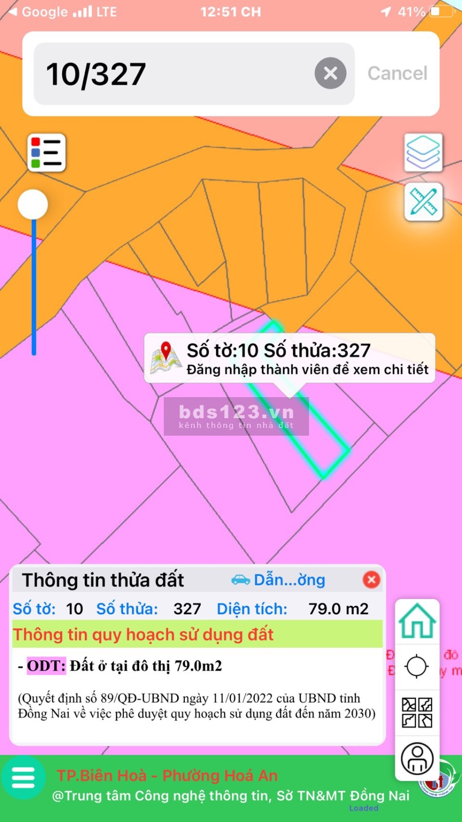 Bán gấp lô đất P. Hoá An, Biên Hoà, Đồng Nai giá 1,5tỷ liên hệ xem ngay 0977999620