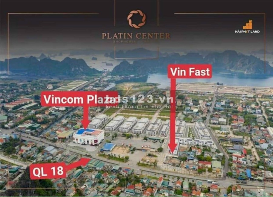 Shophouse Vin Cẩm Phả 123m2 thông 2 mặt tiền giá CDT chiết khấu cao, sổ đỏ