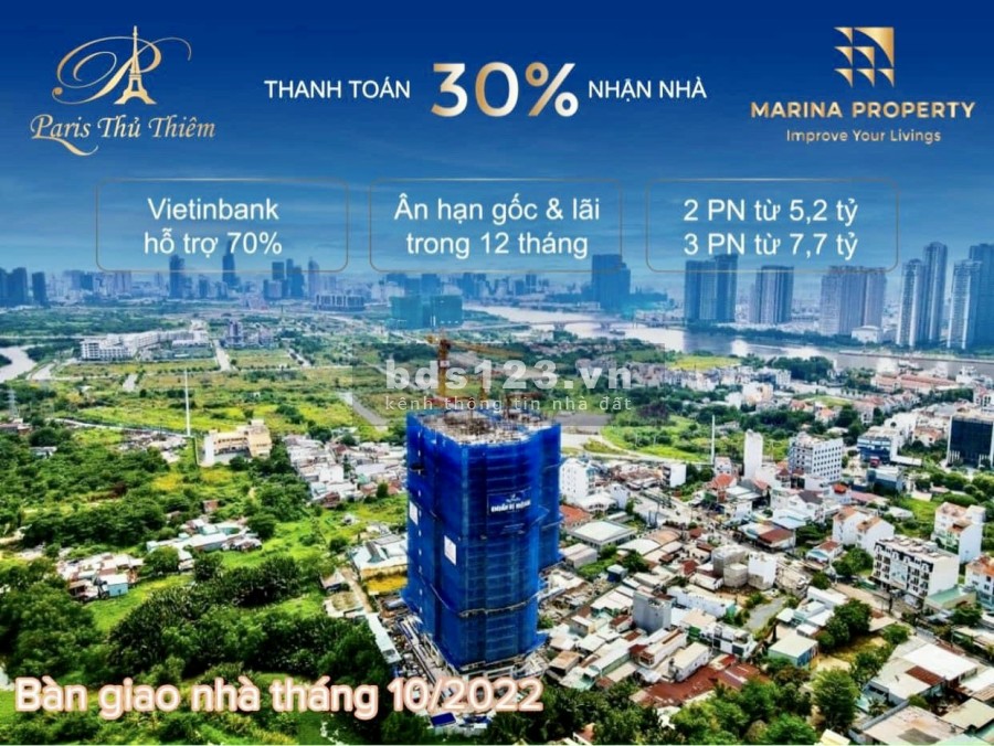 Căn hộ cao cấp chưng cư Paris Thủ Thiêm trung tâm Tài Chính THỦ THIÊM