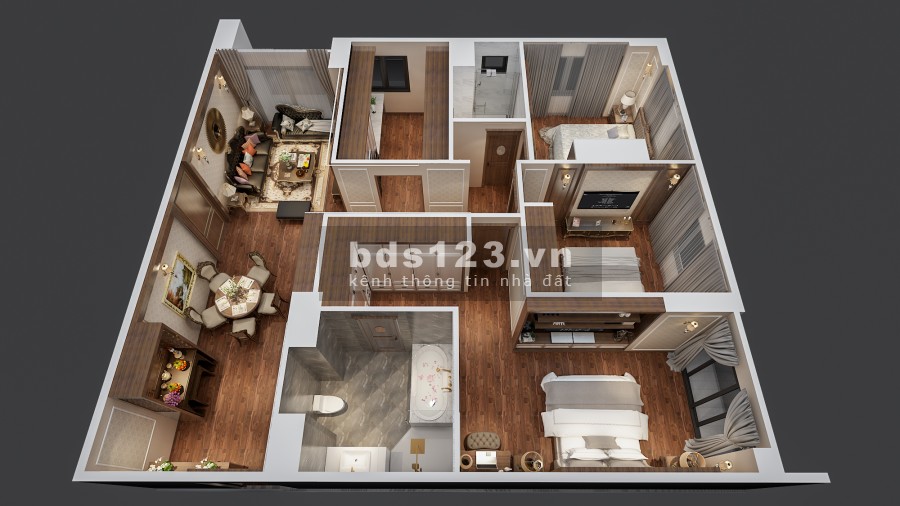 Bán căn hộ 3PN diện tích 120m2 view Sông Hồng chỉ từ 02 tỷ chiết khấu cho khách